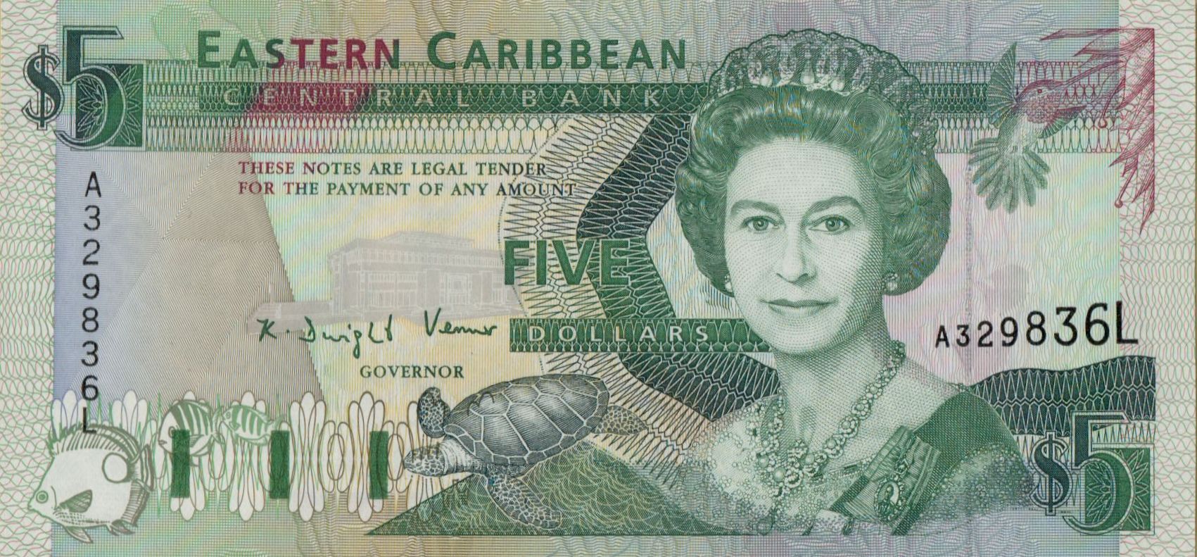 East Caribbean 5 1993 UNC P-26/l